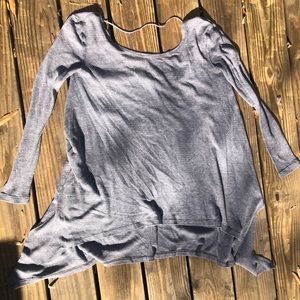 FREE PEOPLE Slouchy Grey Tunic Top